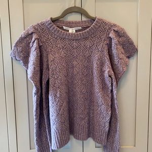 Veronica Beard Lilac Puff Sleeve Sweater | S